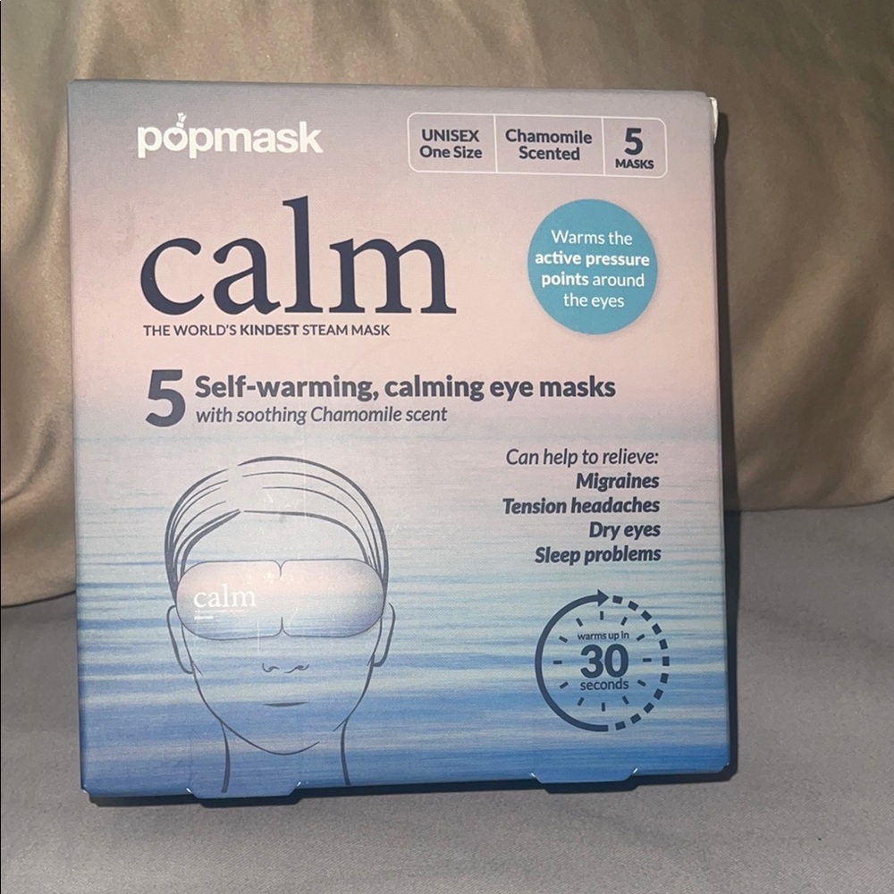 Calm Chamomile Scented Eye Masks - 5 Pack